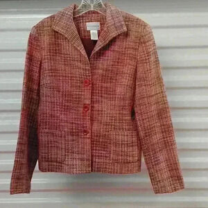 Jaclyn Smith Blazer pink button-down